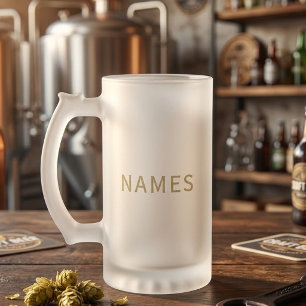 Personalisiert mit Nachnamen oder Spitznamen darau Mattglas Bierglas