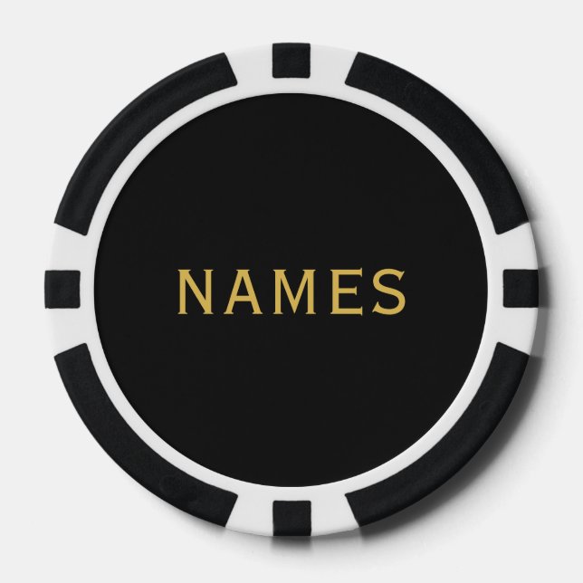 Personalisiert mit Nachnamen oder Spitznamen darau Pokerchips (Vorderseite)
