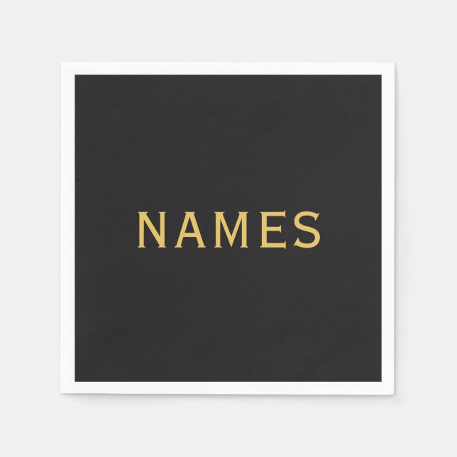 Personalisiert mit Nachnamen oder Spitznamen darau Serviette (Vorderseite)