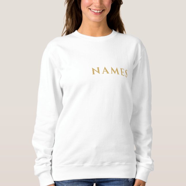 Personalisiert mit Nachnamen oder Spitznamen darau Sweatshirt (Vorderseite)