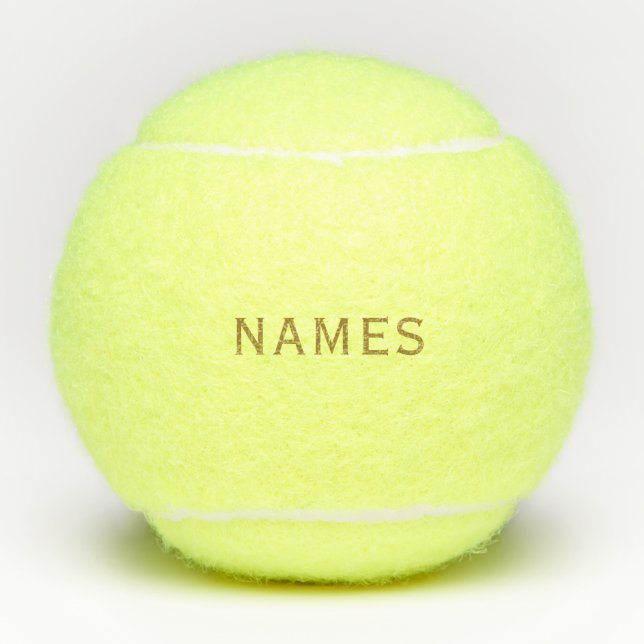 Personalisiert mit Nachnamen oder Spitznamen darau Tennisbälle (Vorderseite)