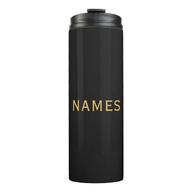 Personalisiert mit Nachnamen oder Spitznamen darau Thermosbecher (Vorderseite)