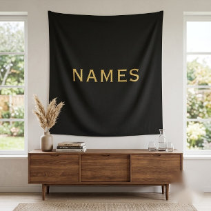 Personalisiert mit Nachnamen oder Spitznamen darau Wandteppich
