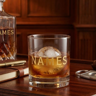 Personalisiert mit Nachnamen oder Spitznamen darau Whiskyglas