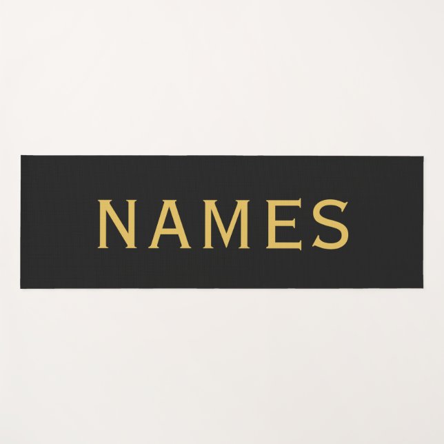 Personalisiert mit Nachnamen oder Spitznamen darau Yogamatte (Vorderseite (Horizontal))
