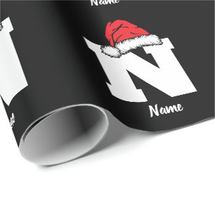 Personalisiert mit Name Custom Monogram Christmas Geschenkpapier