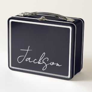 Personalisiert mit Name Metal Lunchbox