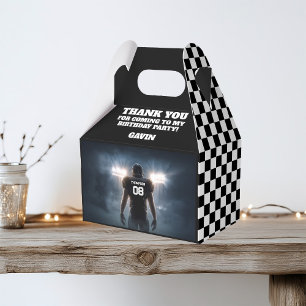 Personalisiert mit Name Retro Football Party Geschenkschachtel