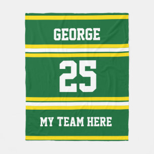 Personalisiert mit Name,#, Team, Sportfan Team Fleecedecke