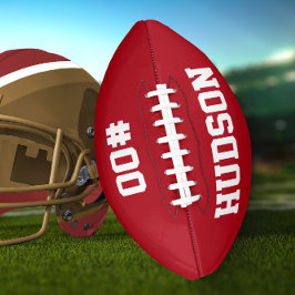 Personalisiert mit Name und Nummer Football