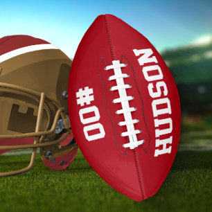 Personalisiert mit Name und Nummer Football
