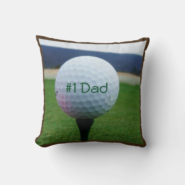 Personalisiert mit Name white golf ball Kissen (Vorderseite)