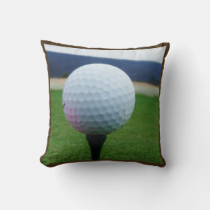 Personalisiert mit Name white golf ball Kissen