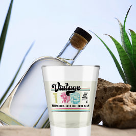 Personalisiert mit Namen jedes Alter Vintag Geburt Schnapsglas