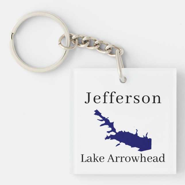 Personalisiert mit Namen Lake Arrowhead Map Schlüsselanhänger (Vorderseite)