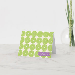 Personalisiert mit Namen Spring Green Circles