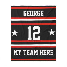 Personalisiert mit Namen,#, Team, Sportfan-Team