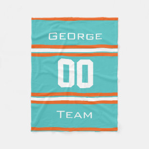 Personalisiert mit Namen,#, Team, Sportfan-Team Fleecedecke