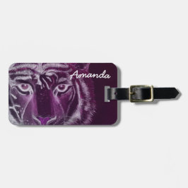 Personalisiert mit Namen Tiger Design Gepäckanhänger