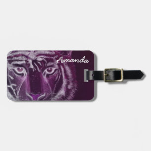 Personalisiert mit Namen Tiger Design Gepäckanhänger