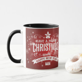 Personalisiert mit Wünschen Frohe Weihnachten Foto Tasse