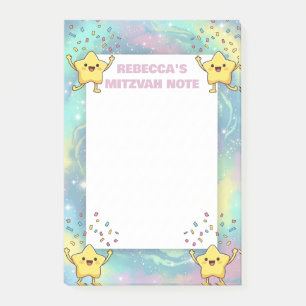 Personalisiert Mitzvah Hinweis Niedlich Star Stick Post-it Klebezettel