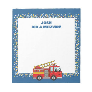 Personalisiert Mitzvah Notizblock