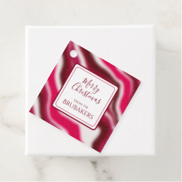 Personalisiert Modern Candy Cane Red Christmas Nam Geschenkanhänger