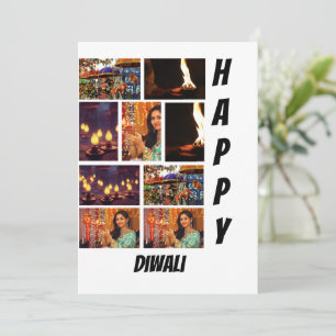 Personalisiert Modern Diwali 9 Fotomaterial Einladung