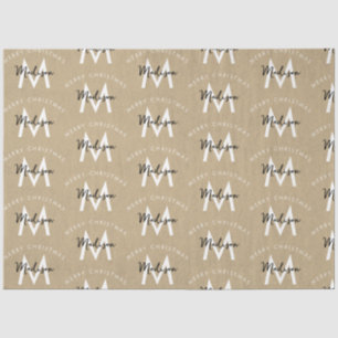 Personalisiert Modern Frohe Weihnachtsklebstoff Mo Seidenpapier