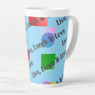 Personalisiert Modern Fun & Colorful Geometrie, bl Milchtasse