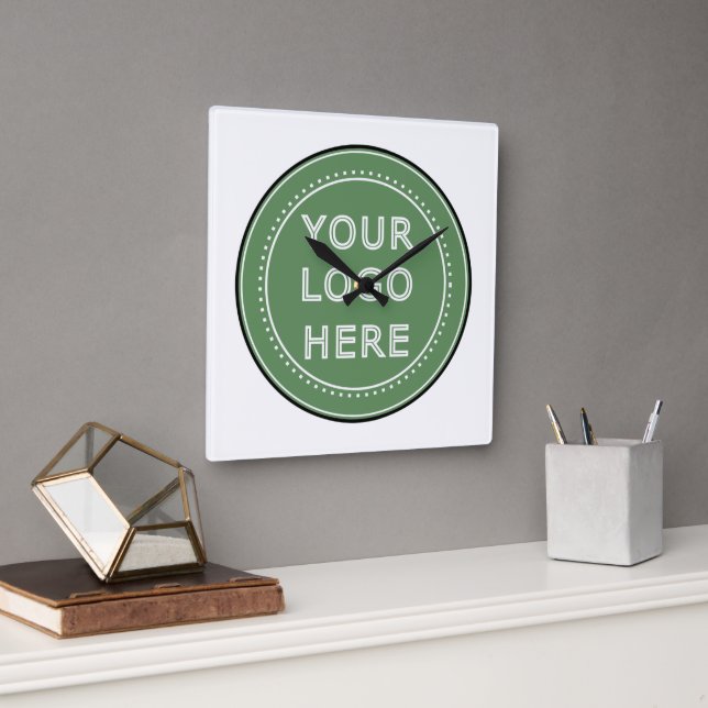 personalisiert modern, Minimalistisch und elegant Quadratische Wanduhr (Büro)