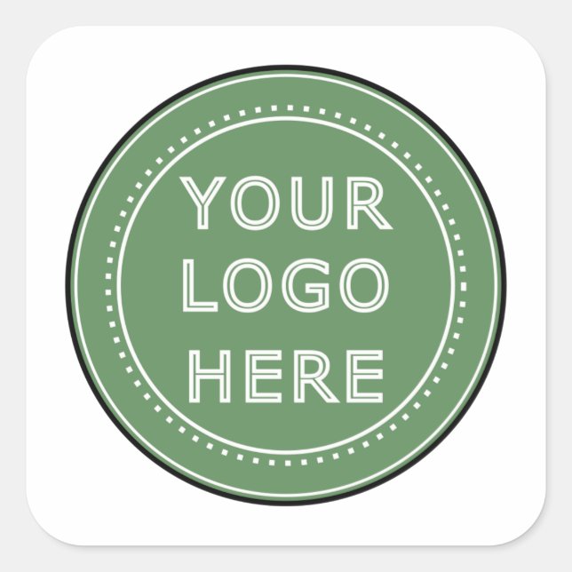 personalisiert modern, Minimalistisch und elegant Quadratischer Aufkleber (Vorderseite)