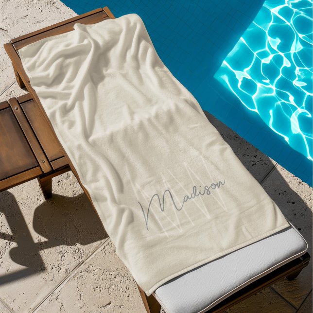 Personalisiert-Modern-Monogramm Strandtuch (Personalized Modern Monogram Beach Towel)