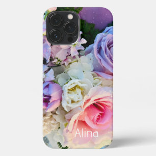 Personalisiert Modern , Niedliche Rose iPhone iPho iPhone 13 Pro Max Hülle