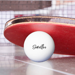 Personalisiert Modern Script Monogram Name Tischtennisball