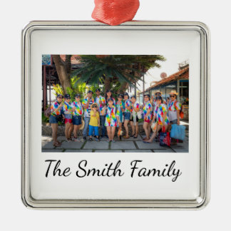 Personalisiert Modern Simple Wiedersehen Foto Ornament Aus Metall