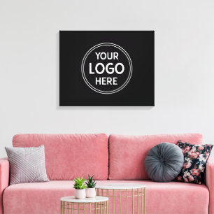 Personalisiert, modern, stilvoll, einfarbig, QR-Co Leinwanddruck