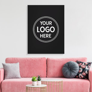 Personalisiert, Modern, Stylisch, Monochrom, QR-Co Leinwanddruck