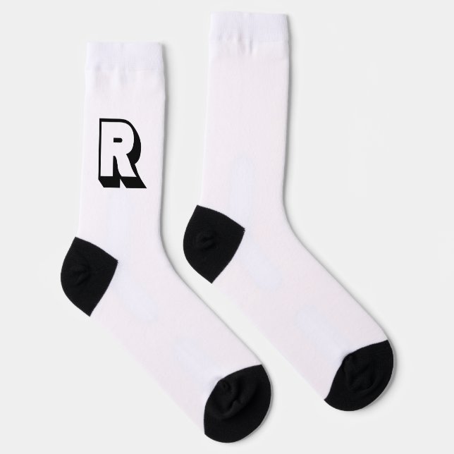 Personalisiert-Modern-Typografie Socken (Rechts)