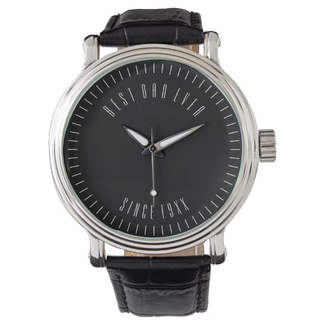 Personalisiert modern und schlank mit Secondticks Armbanduhr (Vorderseite)