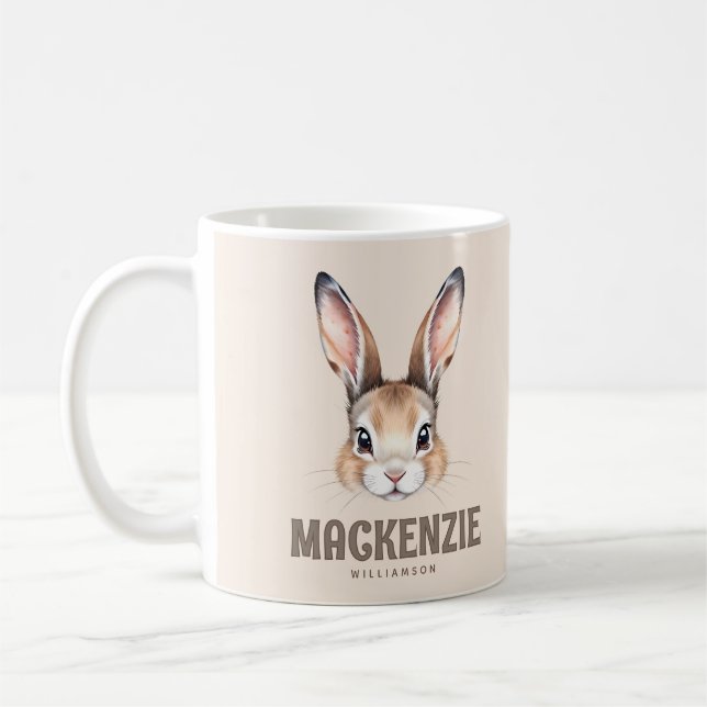 Personalisiert Modern Watercolor Niedlich Ostern B Kaffeetasse (Links)