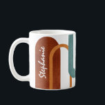Personalisiert Moderne Arkaden Kaffeetasse<br><div class="desc">Personalisierte moderne Arches Terracotta Tasse.</div>