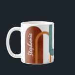 Personalisiert Moderne Arkaden Kaffeetasse<br><div class="desc">Personalisierte moderne Arches Terracotta Tasse.</div>