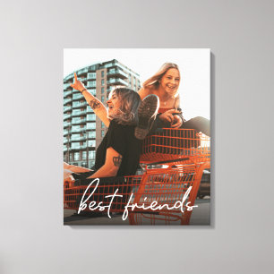 Personalisiert Moderne beste Freunde Foto Leinwanddruck