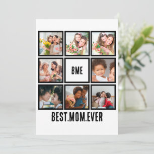 Personalisiert Moderne beste Mama je 8 FotoCollage Feiertagskarte