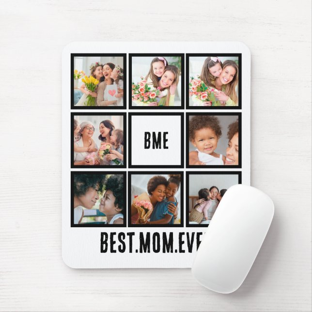 Personalisiert Moderne beste Mama je 8 FotoCollage Mousepad (Mit Mouse)