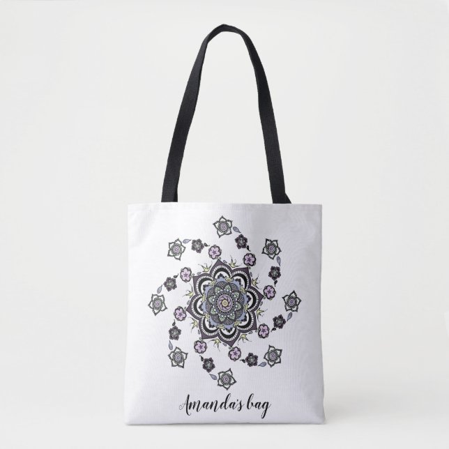 Personalisiert Moderne Blume Mandala (Vorderseite)