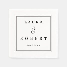 Personalisiert Moderne Elegante Einfache stilvolle Serviette