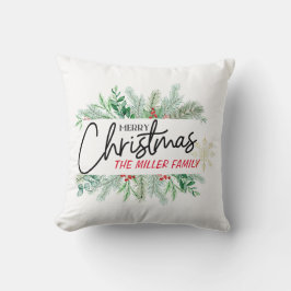 Personalisiert Moderne frohe Weihnachtsfamilie Kissen